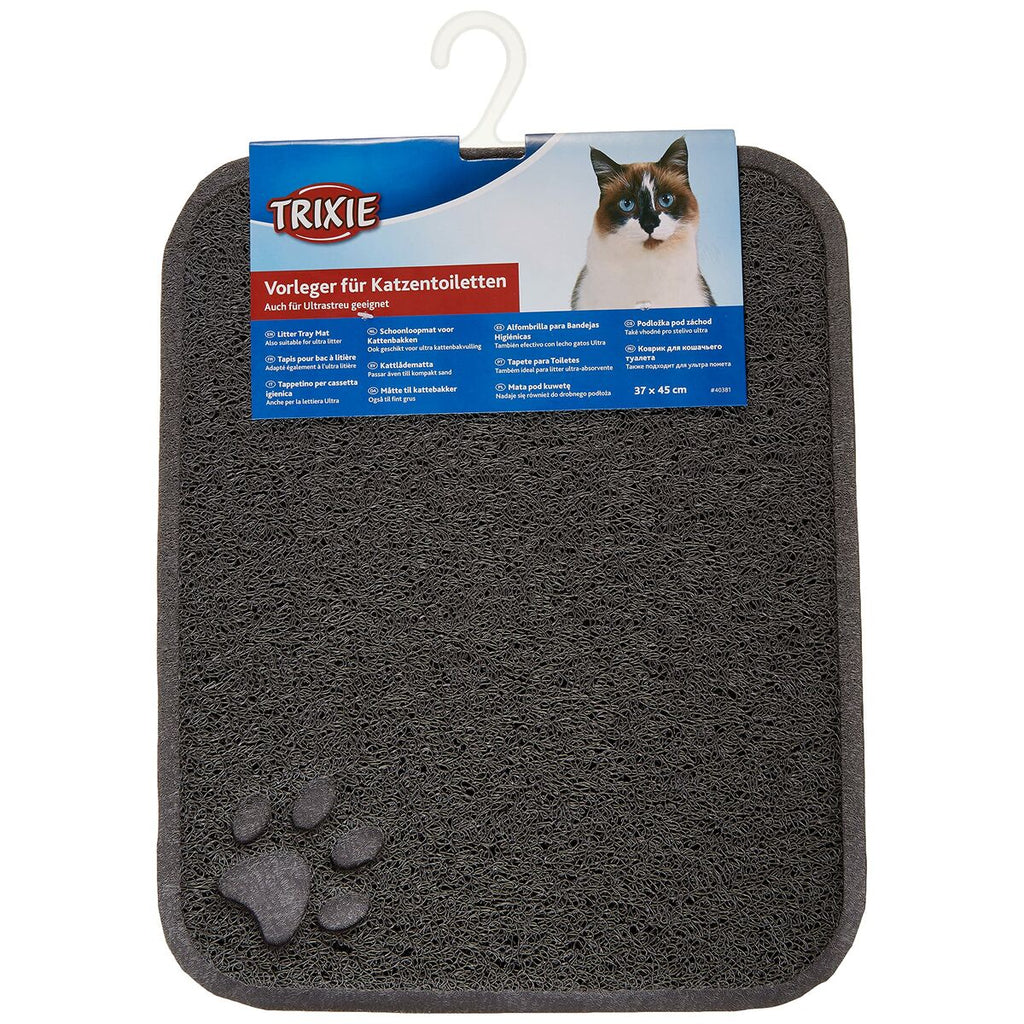 Cat Litter Tray Mat Trixie Anthracite PVC 37 × 45 cm