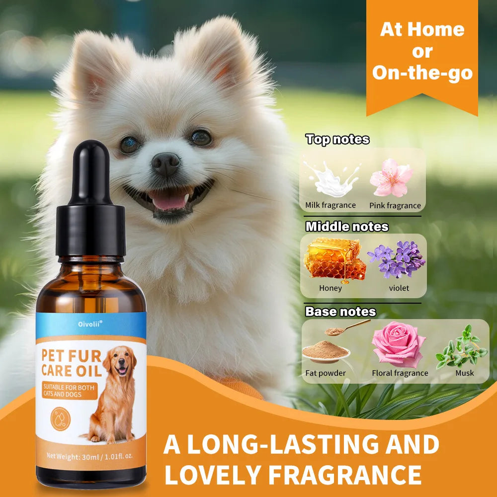 Pet Grooming Essential Oil Perfume Long Lasting Fragrance for Dogs Cats