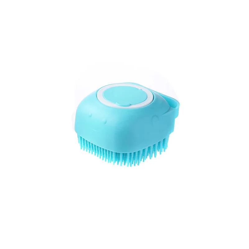 Pet Grooming Bath Massage Brush with Soap and Shampoo Dispenser