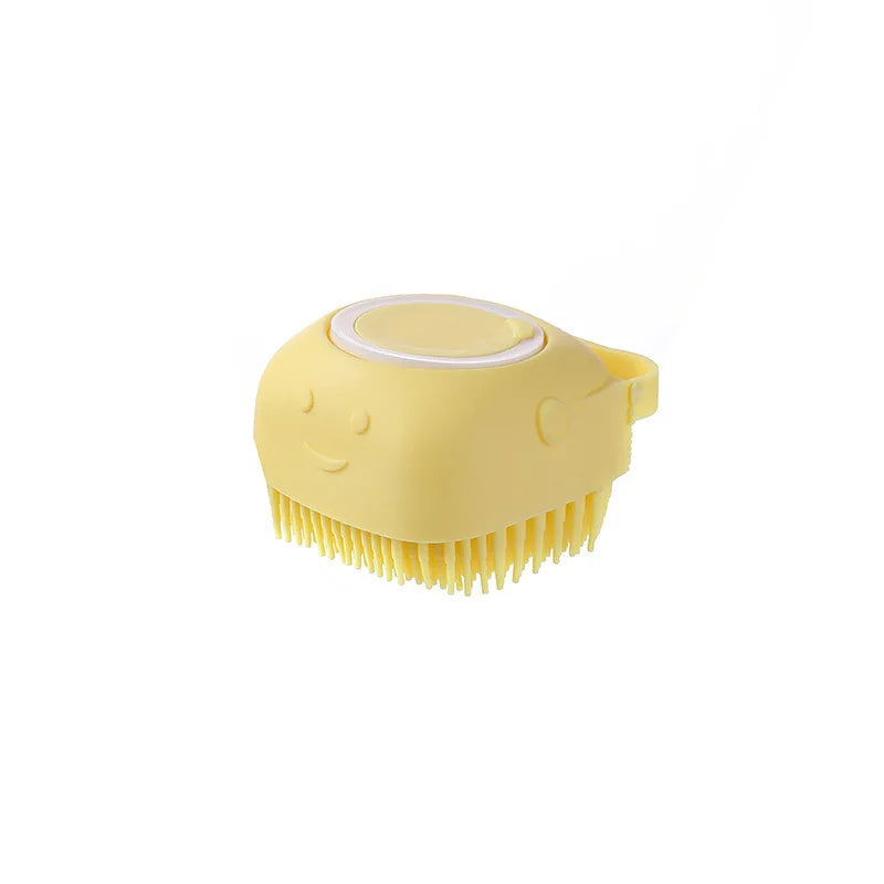 Pet Grooming Bath Massage Brush with Soap and Shampoo Dispenser
