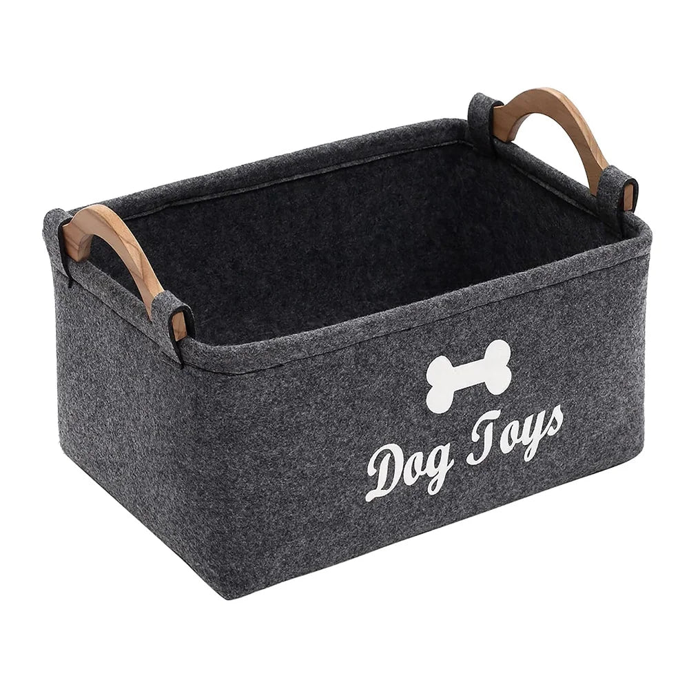 Felt Pet Toy Box Cat Toy Storage Box