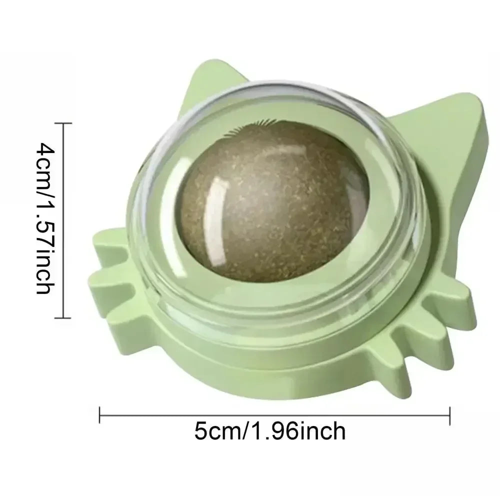 Catnip Toys for Cats Indoor Interactive Wall Spin Ball Natural Mint