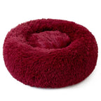 Round Cat Bed Warm Sleeping Cat Nest For Dogs Basket Pet Products Cushion Soft Long Plush Cat Pet Bed Mat Cat House Animals Sofa