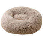Round Cat Bed Warm Sleeping Cat Nest For Dogs Basket Pet Products Cushion Soft Long Plush Cat Pet Bed Mat Cat House Animals Sofa