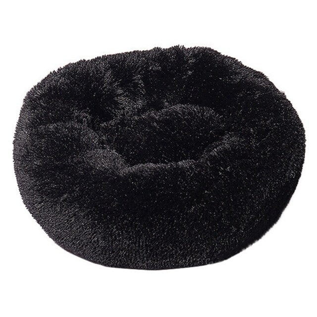 Round Cat Bed Warm Sleeping Cat Nest For Dogs Basket Pet Products Cushion Soft Long Plush Cat Pet Bed Mat Cat House Animals Sofa